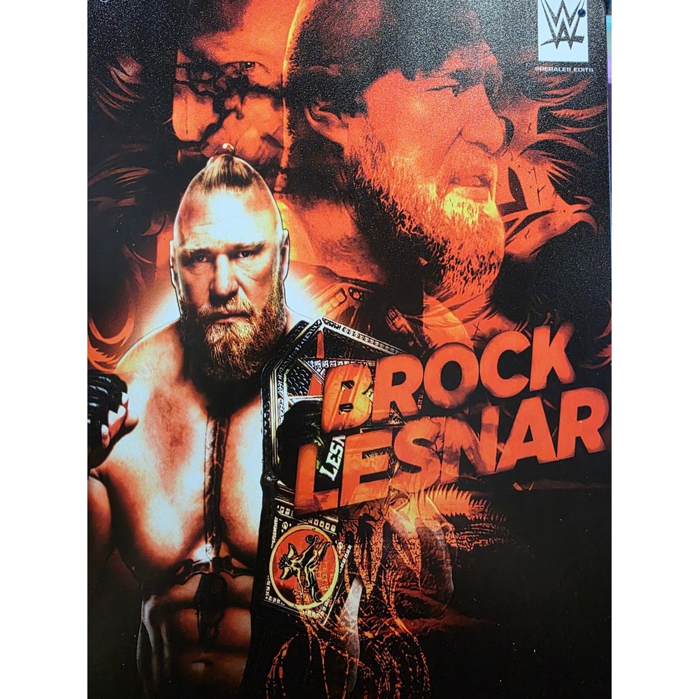 Custom WWE Brock Lesnar Metal Tin Art 8x12